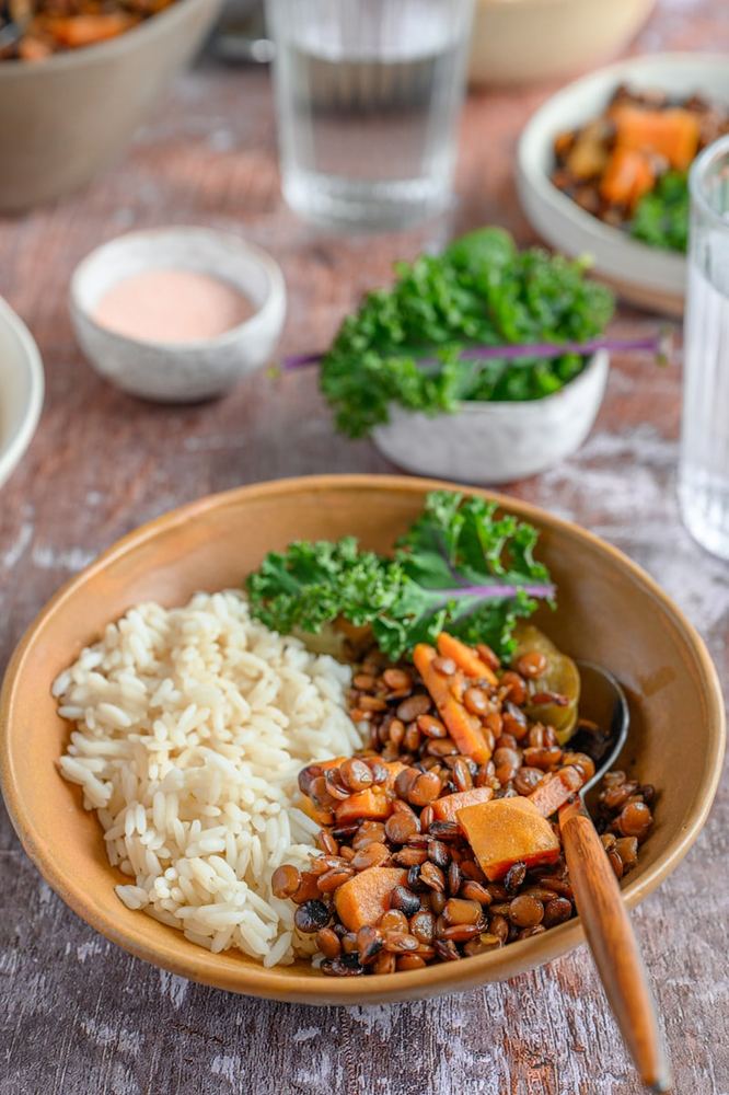 Sopa de lentejas con verduras