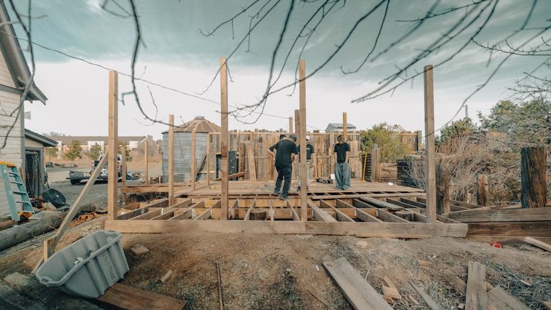 Cimientos de una casa en construcción, metáfora de los hábitos base